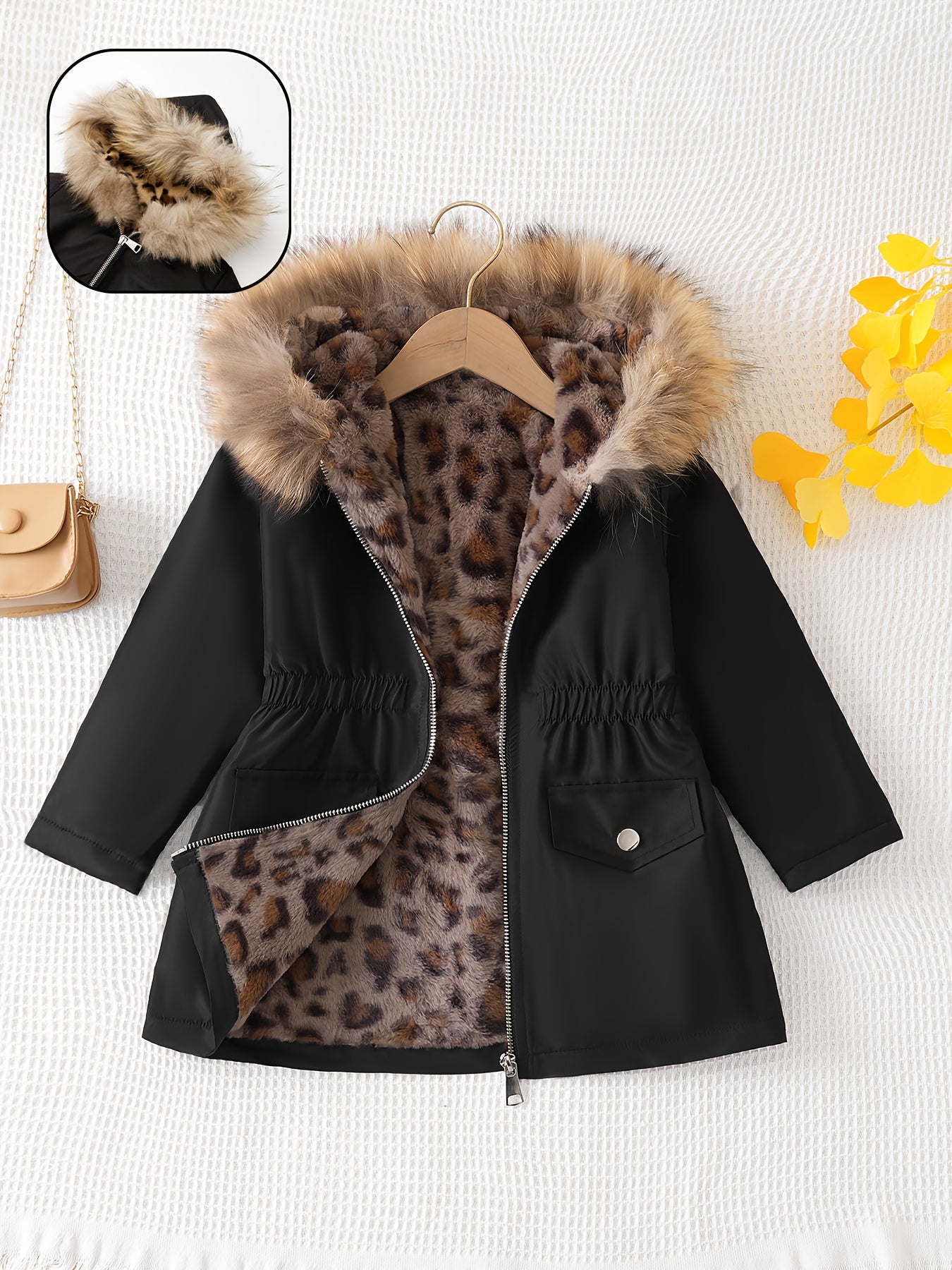 Children's winter coat with hood and fleece lining - Mitchel