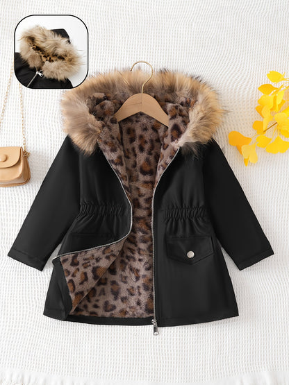 Children's winter coat with hood and fleece lining - Mitchel