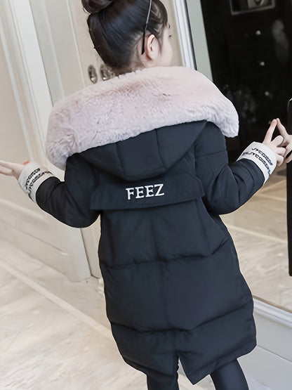 Manteau d’hiver long à capuche pour filles - Vernice