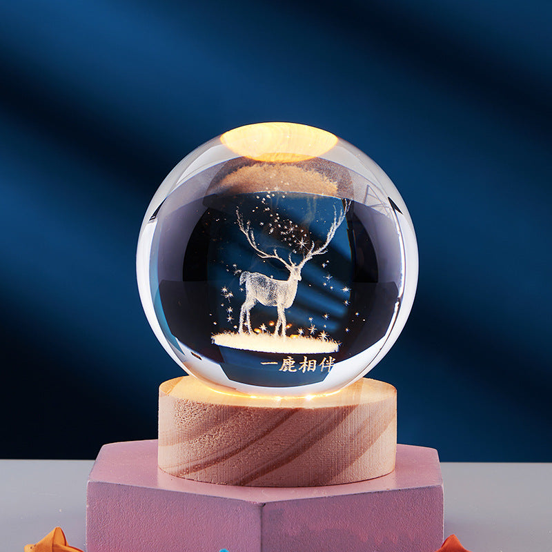 Lampada Notturna LED 3D Crystal Glow
