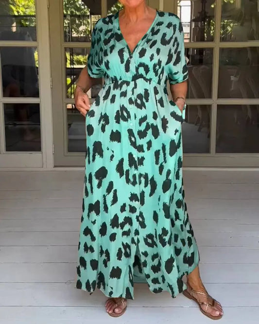 Maxikleid mit Leopardenmuster – Esmee