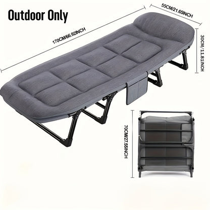 Cama plegable de camping para adultos – Estructura ligera de aluminio y acero inoxidable