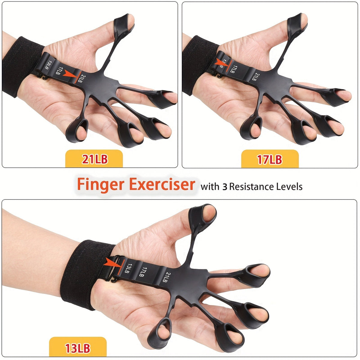 Set d’entraîneurs de main PowerGrip - 5-en-1 pour renforcer les mains et les avant-bras
