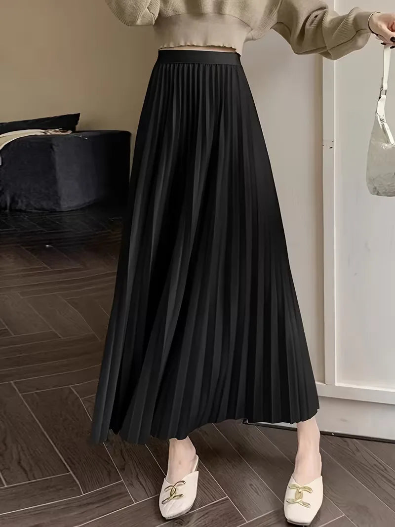 Jupe plissée taille haute