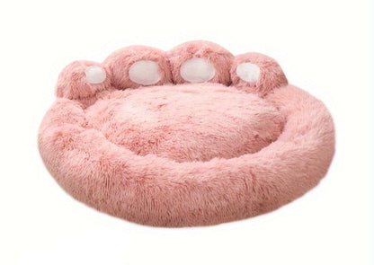 Cama para mascotas con forma de huella y máxima comodidad