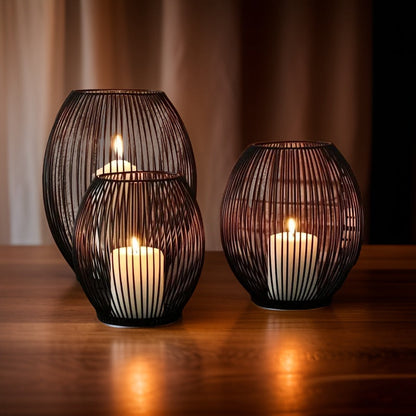 Set di portacandele LunaGlow – Illuminazione elegante e suggestiva