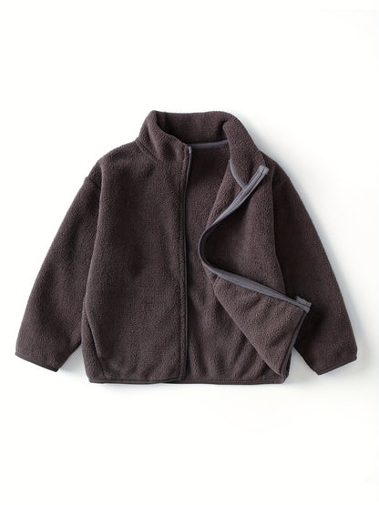 Polar fleece children's jacket in solid colour - Fenley