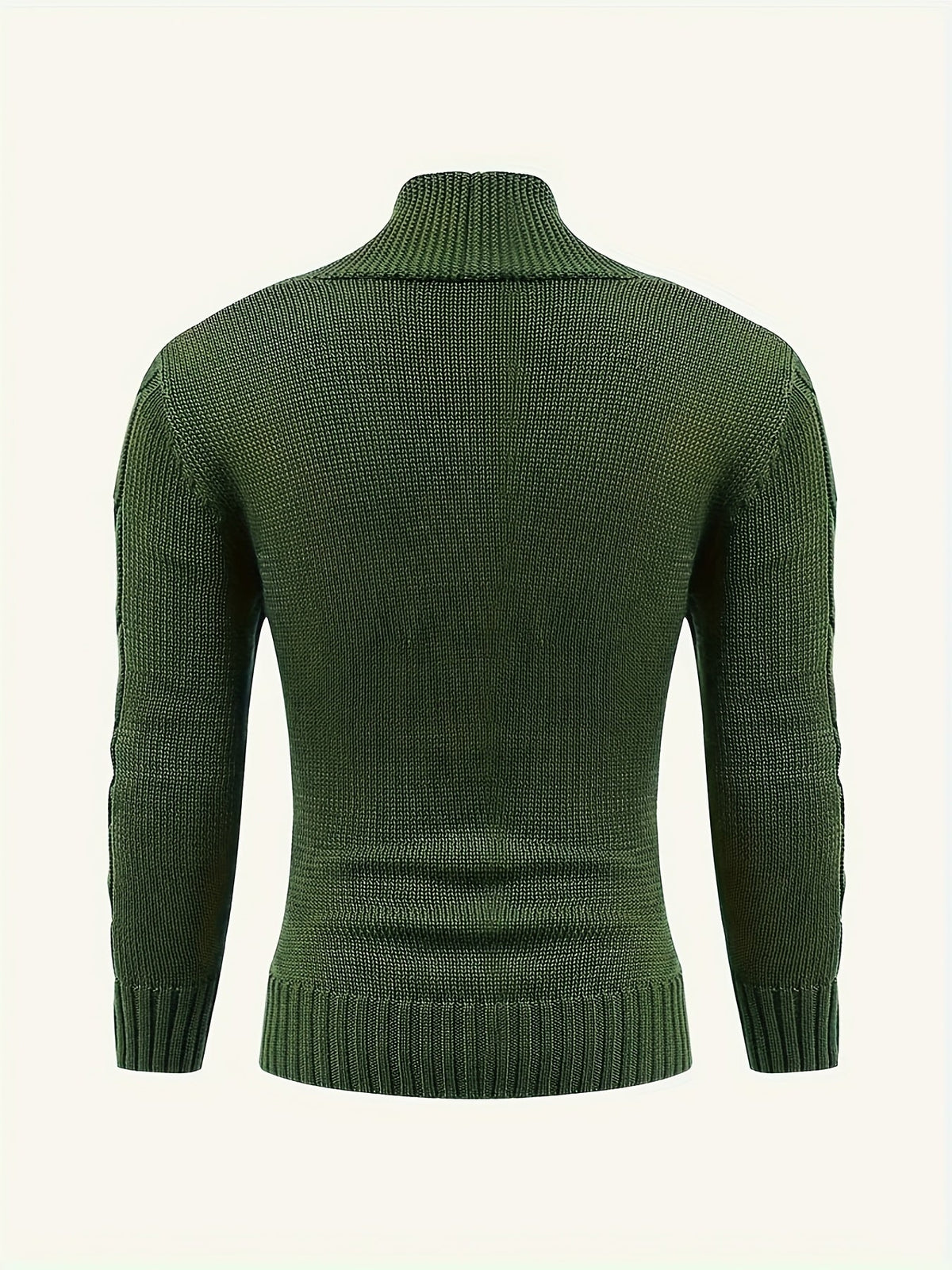Men's Cable Knit Cardigan with V-Neck – Comfortable and Versatile