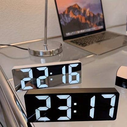 Sveglia digitale a LED con indicazione della temperatura e luminosità regolabile