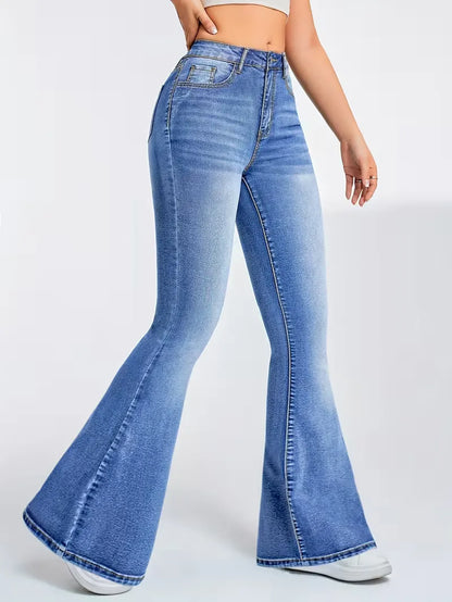 Flared jeans with high waist