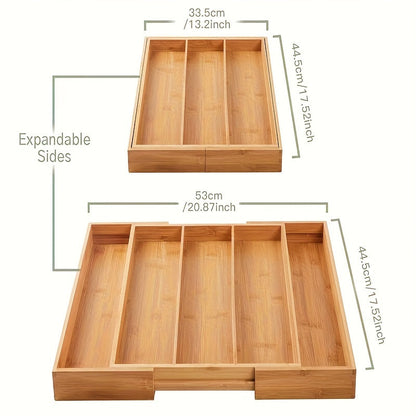 BambooExtend Cutlery Organiser – Expandable and Organised