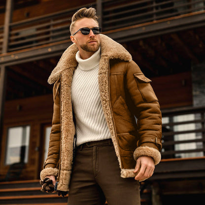 Giacca aviator da uomo in shearling – calda, confortevole e dallo stile intramontabile