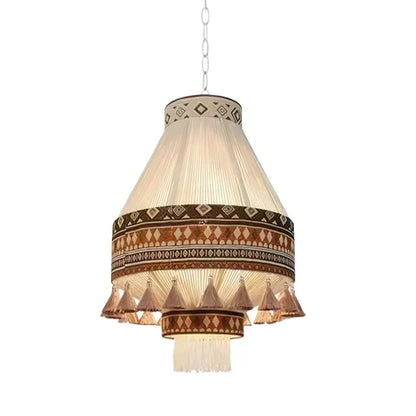 Lámpara colgante bohemia con flecos – Estilo boho divertido