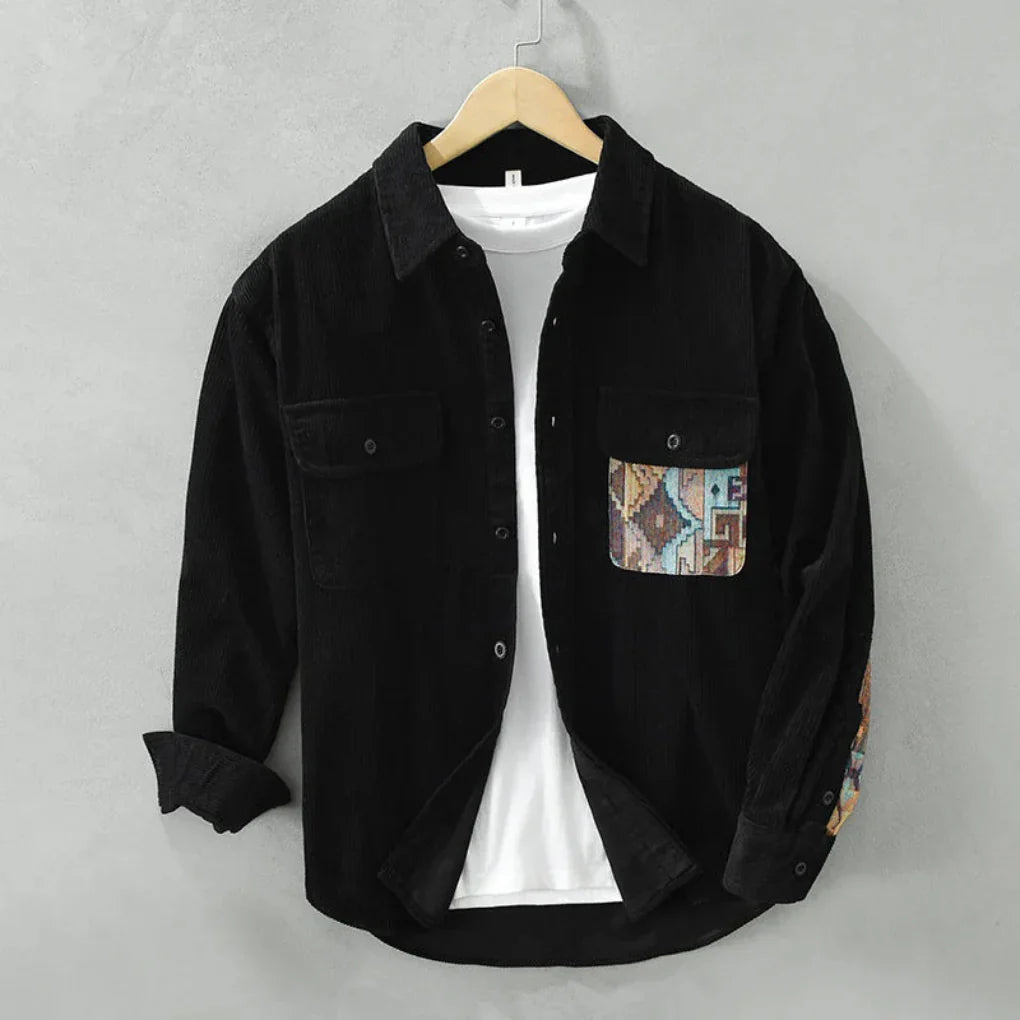Vintage-Herren-Langarmhemd