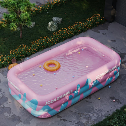 Piscina hinchable alegre para el jardín – PVC resistente, perfecta para fiestas de verano y diversión en familia