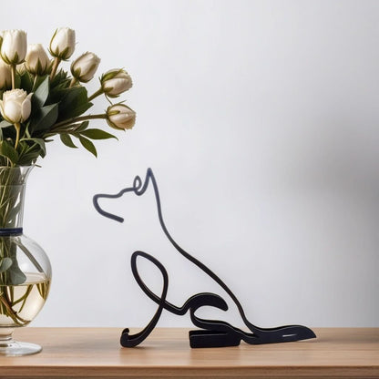 Abstract Dog Sculptures