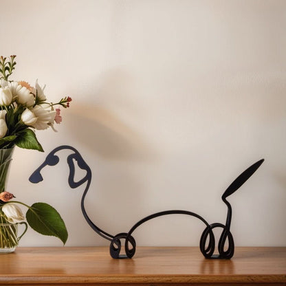 Abstract Dog Sculptures