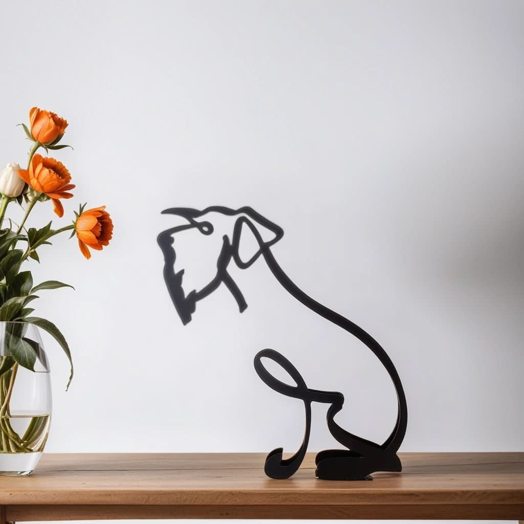 Abstract Dog Sculptures