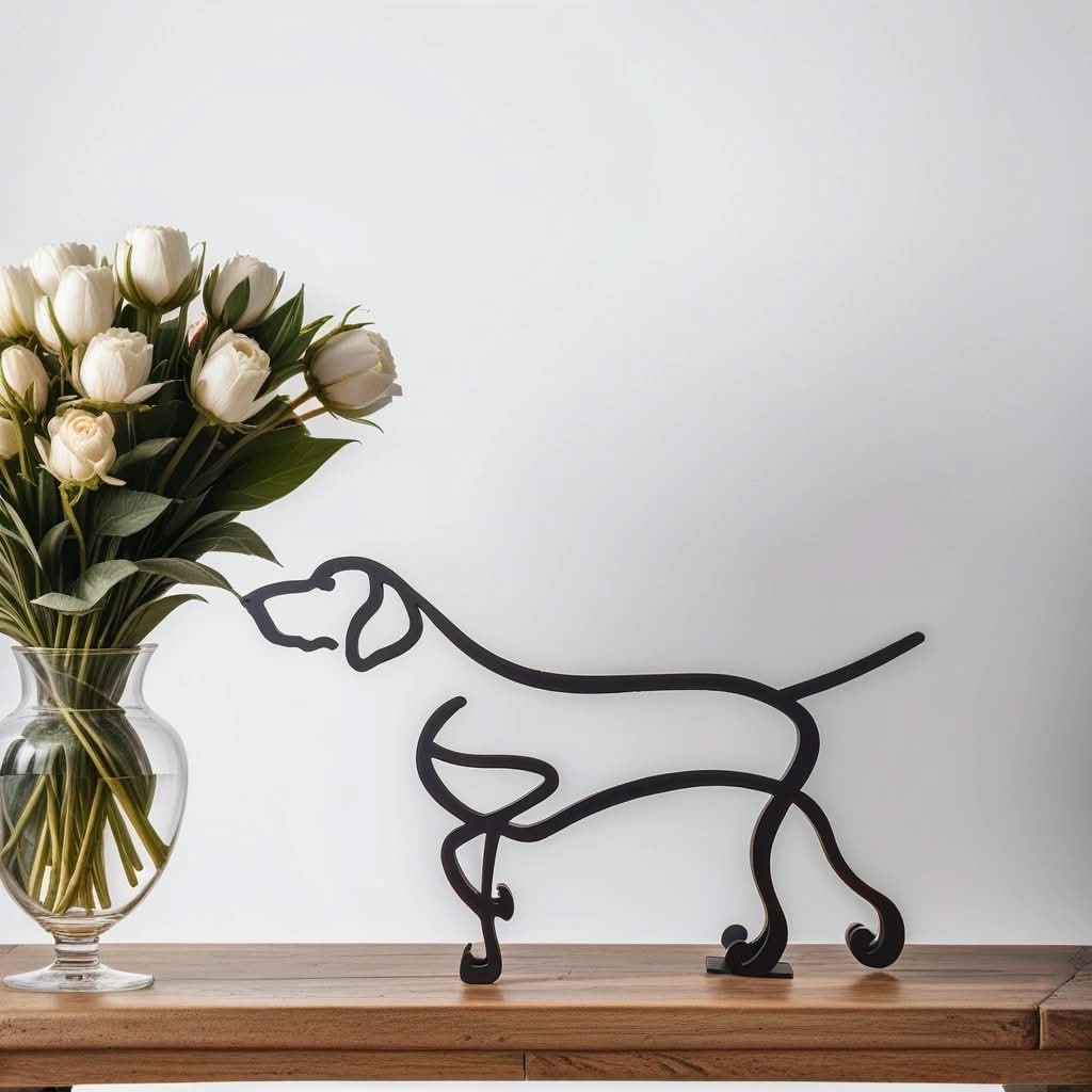 Abstract Dog Sculptures