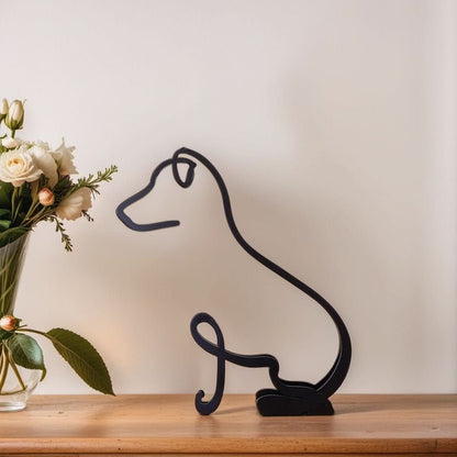 Abstract Dog Sculptures
