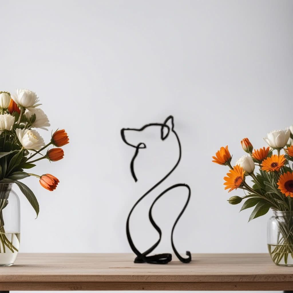 Abstract Dog Sculptures