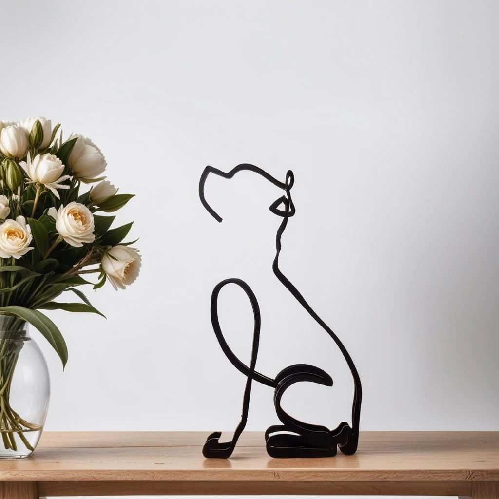 Abstract Dog Sculptures