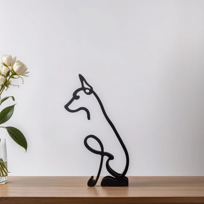 Abstract Dog Sculptures