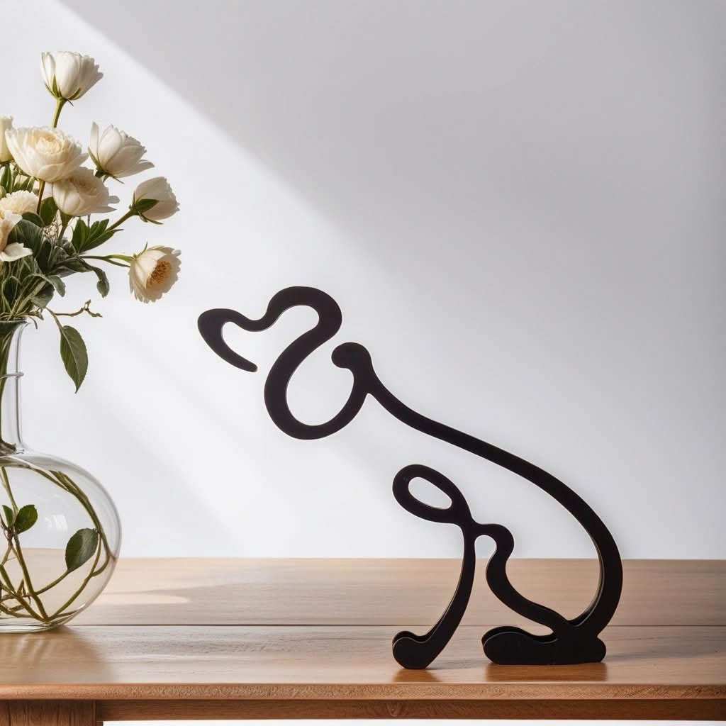 Abstract Dog Sculptures
