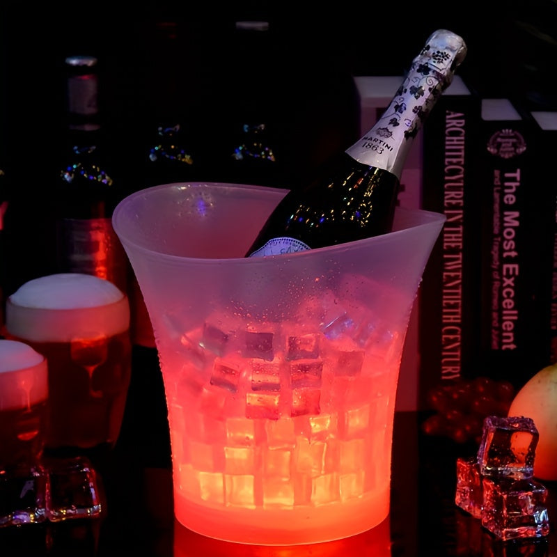 Secchiello per il ghiaccio illuminato con LED da 5L – Perfetto per champagne e birra