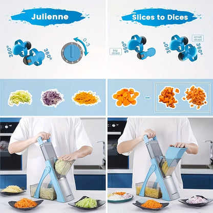 Multifunctional Vegetable Slicer – Safe, Adjustable and with Large Capacity