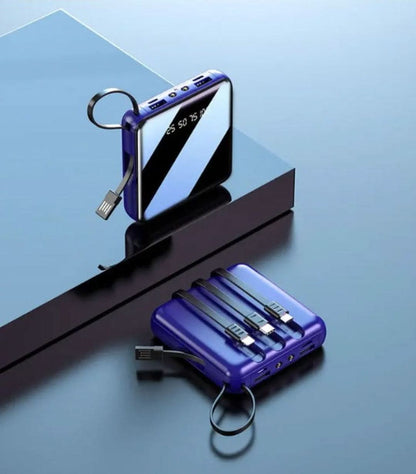 Mini-powerbank | 4 kabels, 20000 mAh