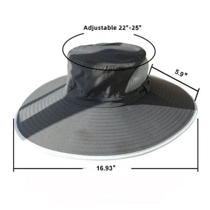 Solárny ventilátorový klobúk pre rybárov - solárna energia a nabíjanie cez USB