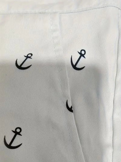 Shorts avec motif d'ancre