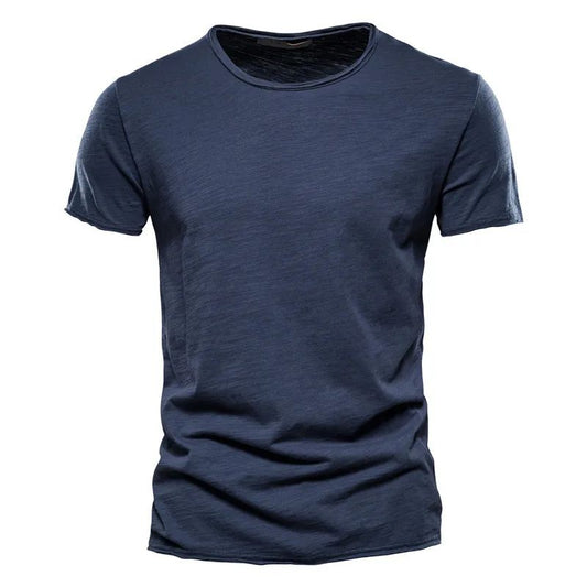 Camiseta de algodón transpirable para hombre para el verano