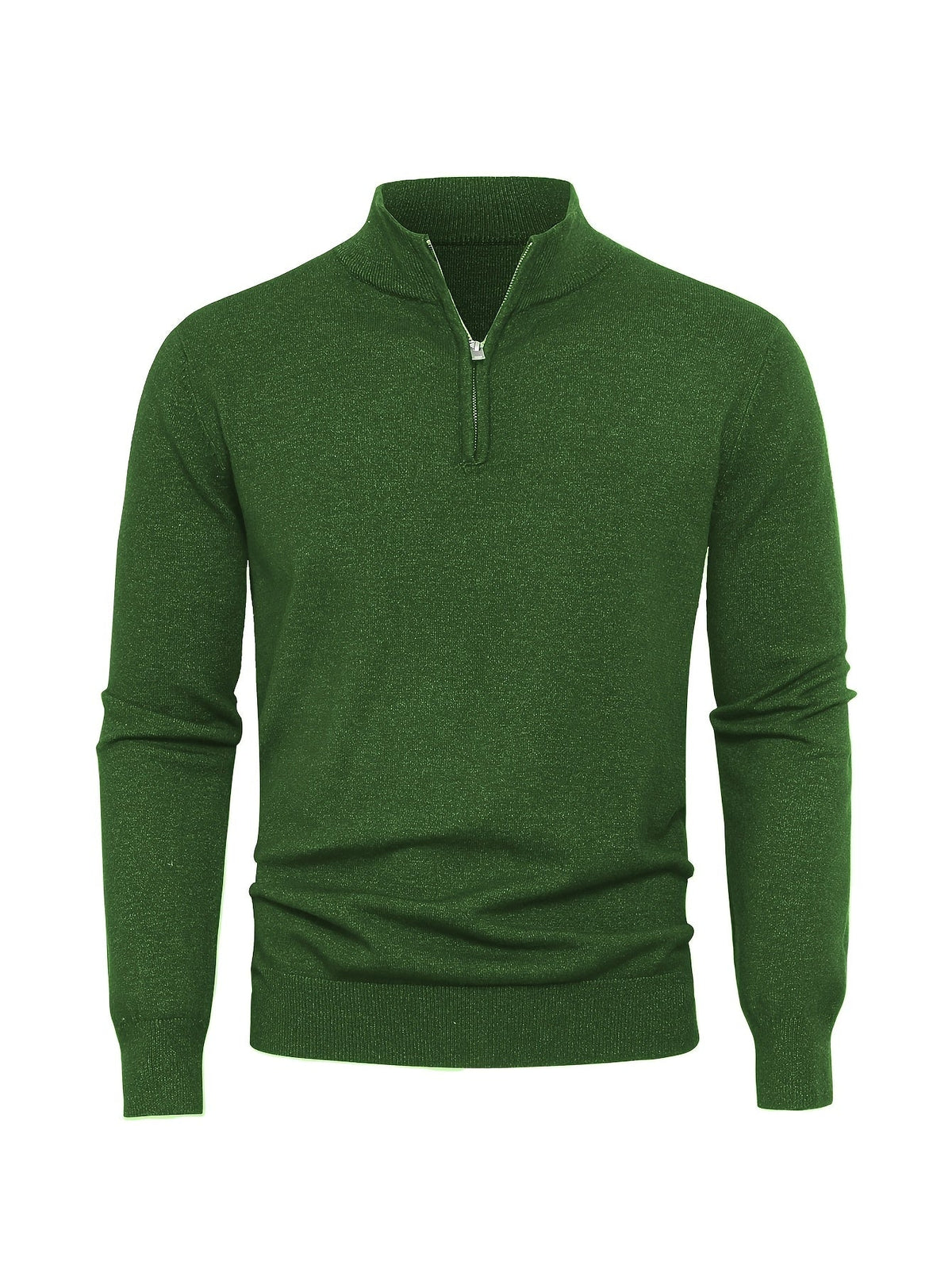 Gestrickter Herrenpullover mit Reißverschluss – warmes Modell mit Stehkragen für Herbst und Winter
