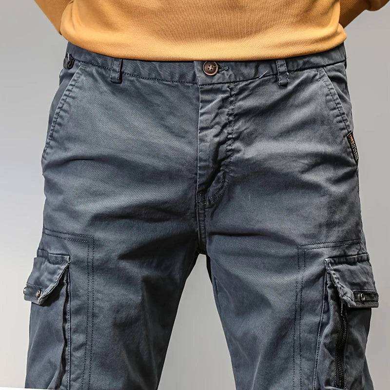 Calças jogger cargo elegantes para homem