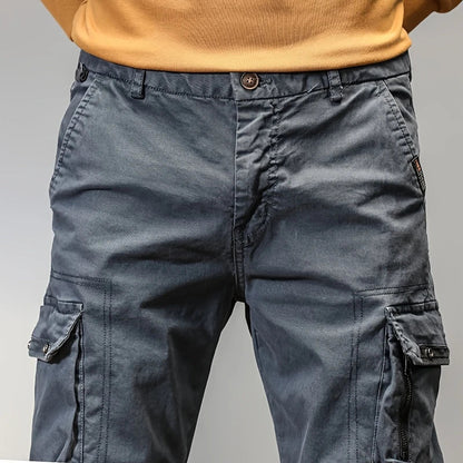 Calças jogger cargo elegantes para homem
