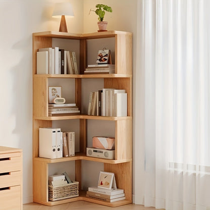 CornerWood, mobiletto angolare in legno massello – compatto e pratico