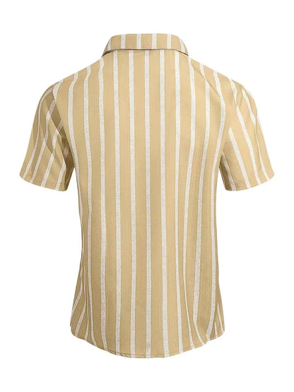 Chemise à manches courtes à rayures verticales
