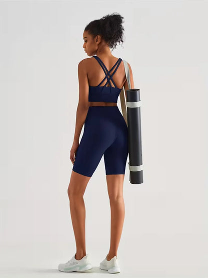 High-Waisted Sports Shorts