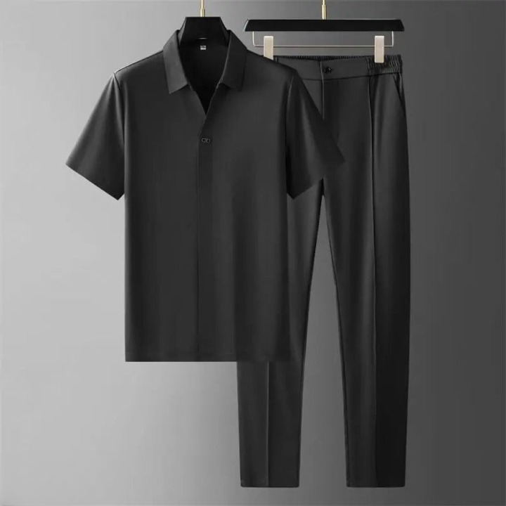 Luxury Set Two-Piece Polo and Trousers Summer Transition Season Men - Grayson