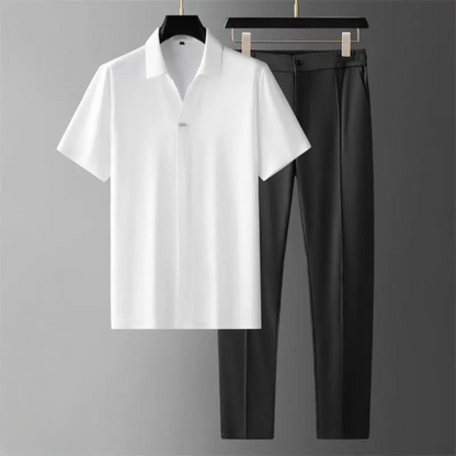 Luxury Set Two-Piece Polo and Trousers Summer Transition Season Men - Grayson