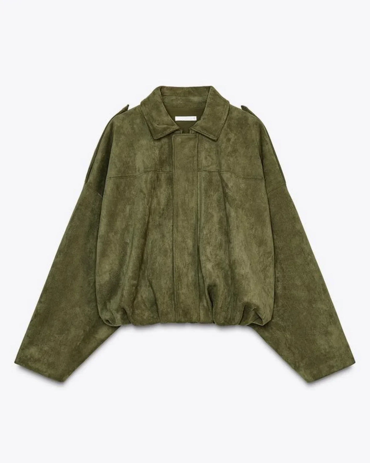 Ladies' Suede Leather Oversized Warm Jacket