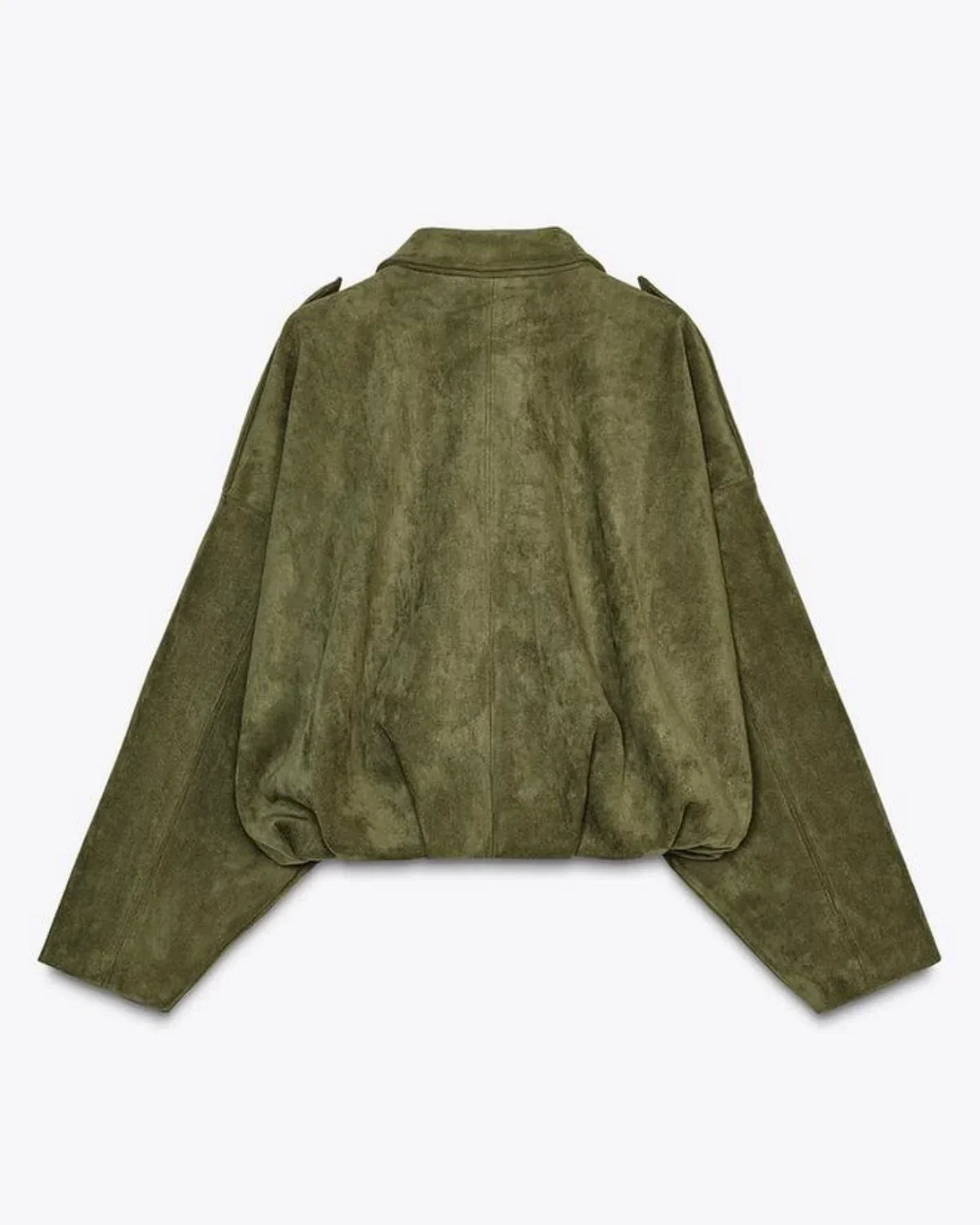 Ladies' Suede Leather Oversized Warm Jacket