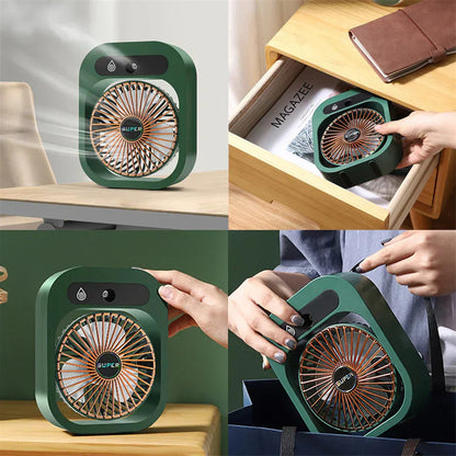 Aire acondicionado portátil con nebulizador - Fresco - Refrescante - Compacto