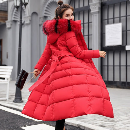 Lumi - Long Quilted Winter Coat with Hood