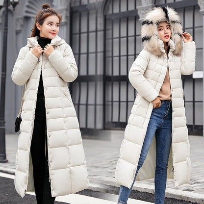 Lumi - Long Quilted Winter Coat with Hood