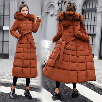 Lumi - Long Quilted Winter Coat with Hood