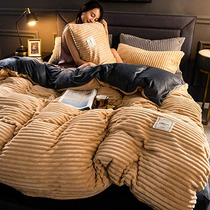 Literie épaisse d'hiver douce et confortable