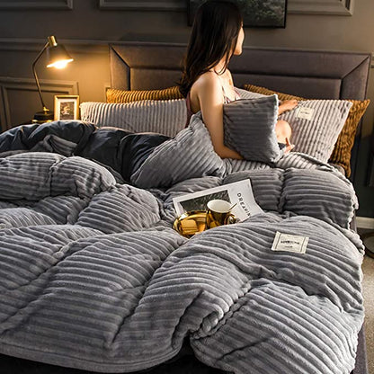 Literie épaisse d'hiver douce et confortable